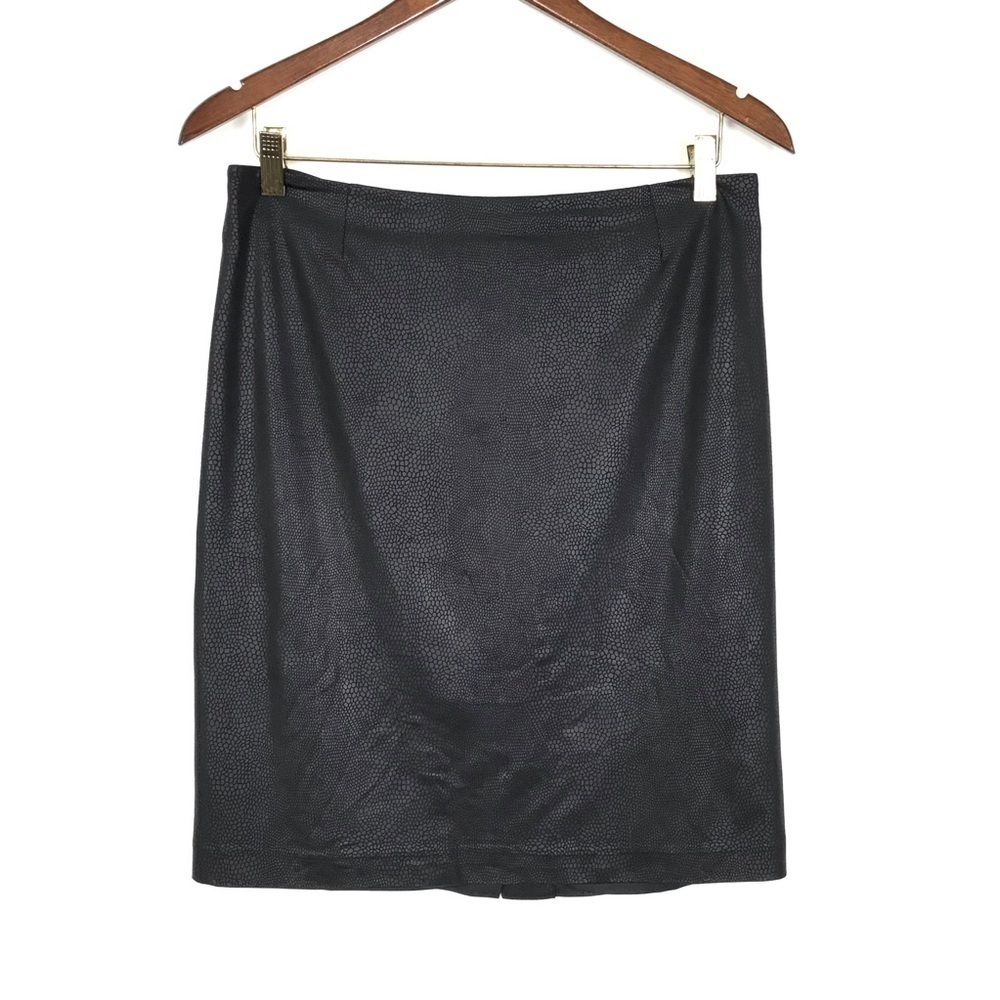 Alberto Makali Black Reptile Straight Skirt 6